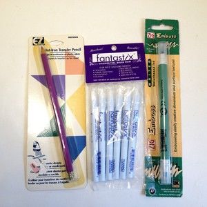 Vintage Lot of 3 Ek Emboss Writer Tsuinek 6 Coloring Tool Wrights Hot Iron Trans